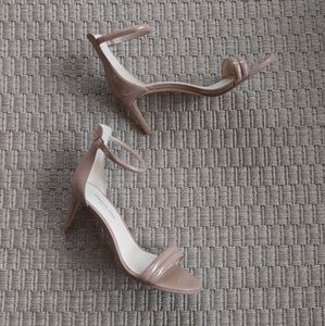 New Sexy Kenneth Cole Nude Patent Ankle Strap Heels "Mallory" Sz 11